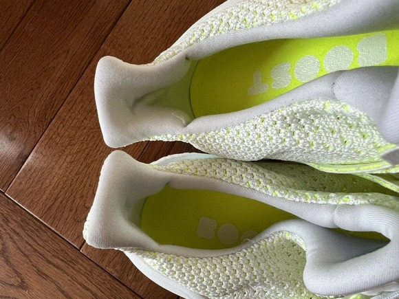 Adidas Ultraboost Neon White Primeknit Running Shoes Mens 11 main image 4